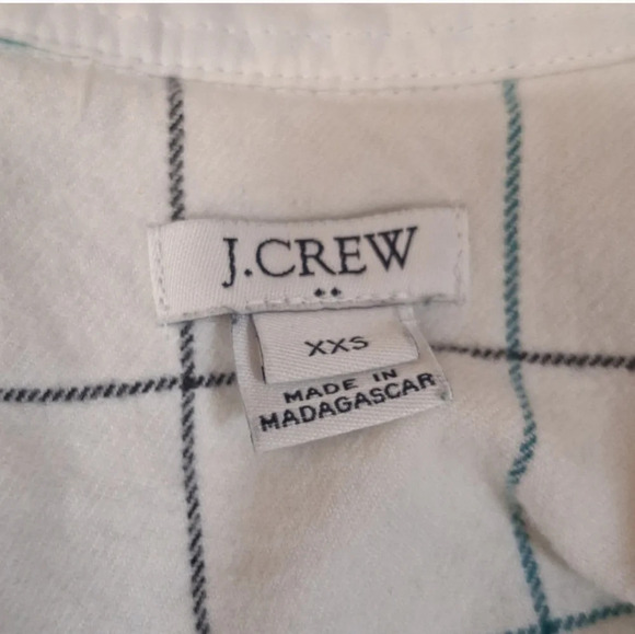 J. Crew 1/4 zip flannel plaid over sized shirt - Picture 8 of 10